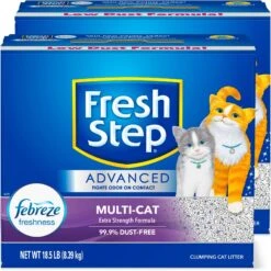 Fresh Step Advanced Multi-Cat Febreze Freshness Scented Clumping Clay Cat Litter, 18.5-lb Box 17 Fresh Step Advanced Multi-Cat Febreze Freshness Scented Clumping Clay Cat Litter, 18.5-lb Box -Cat Pet Supplies 266338 PT6. AC SS1800 V1694464644