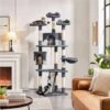 Yaheetech 79-in Plush Cat Tree & Condo, Dark Gray/White -Cat Pet Supplies 266560 MAIN. AC SS1800 V1691161727