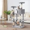 Yaheetech 58-in Plush Cat Tree & Condo, Light Gray 2 Yaheetech 58-in Plush Cat Tree & Condo, Light Gray -Cat Pet Supplies 266562 MAIN. AC SS1800 V1669909137