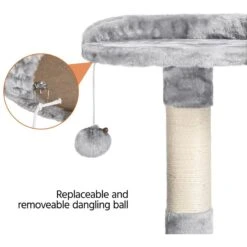 Yaheetech 58-in Plush Cat Tree & Condo, Light Gray -Cat Pet Supplies 266562 PT6. AC SS1800 V1669908522