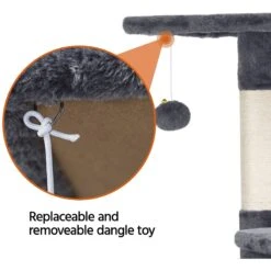 Yaheetech 47.5-in Plush Cat Tree & Condo -Cat Pet Supplies 266564 PT3. AC SS1800 V1619808432