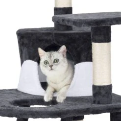 Yaheetech 47.5-in Plush Cat Tree & Condo -Cat Pet Supplies 266564 PT6. AC SS1800 V1619808725