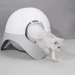 ZEZE Space Capsule Cat Litter Box -Cat Pet Supplies 266611 PT3. AC SS1800 V1632890525