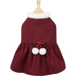 Frisco Mediumweight Pom Pom Bow Dog & Cat Peacoat Dress, Red 12 Frisco Mediumweight Pom Pom Bow Dog & Cat Peacoat Dress, Red -Cat Pet Supplies 268200 PT4. AC SS1800 V1628825859