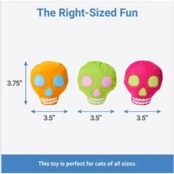 Frisco Colorful Skulls Plush Cat Toy With Catnip, 3 Count 7 Frisco Colorful Skulls Plush Cat Toy With Catnip, 3 Count -Cat Pet Supplies 270325 PT1. AC SS1800 V1630350069