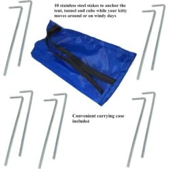 Pet Fit For Life Tent Tunnel Cube Dog & Cat Pen, Black -Cat Pet Supplies 272265 PT7. AC SS1800 V1627599468