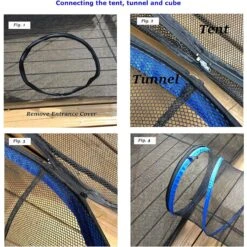 Pet Fit For Life Tent Tunnel Cube Dog & Cat Pen, Black -Cat Pet Supplies 272265 PT8. AC SS1800 V1627597597