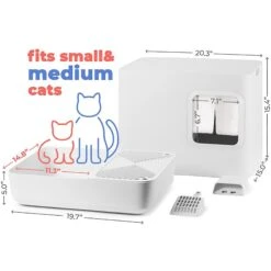 Meowy Studio Loo Enclosed Cat Litter Box Concealment -Cat Pet Supplies 280430 PT1. AC SS1800 V1628196068