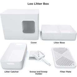 Meowy Studio Loo Enclosed Cat Litter Box Concealment -Cat Pet Supplies 280430 PT7. AC SS1800 V1623358071