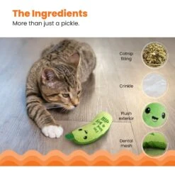 Catstages Crunchy Pickle Kicker Plush Cat Toy With Catnip 11 Catstages Crunchy Pickle Kicker Plush Cat Toy With Catnip -Cat Pet Supplies 282267 PT3. AC SS1800 V1636510697