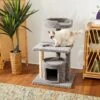 Frisco 37-in Real Carpet Cat Tree With Condo, Grey -Cat Pet Supplies 282755 MAIN. AC SS1800 V1621949365