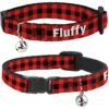 Buckle-Down Personalized Breakaway Cat Collar With Bell, Buffalo Plaid -Cat Pet Supplies 285764 MAIN. AC SS1800 V1619739747