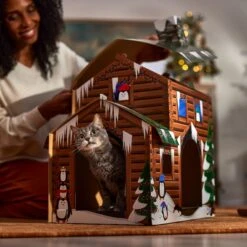 Frisco Holiday Log Cabin Cardboard Cat House 11 Frisco Holiday Log Cabin Cardboard Cat House -Cat Pet Supplies 287287 PT3. AC SS1800 V1695043546