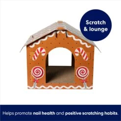 Frisco Holiday Gingerbread House Cardboard Cat House Cat Toy 10 Frisco Holiday Gingerbread House Cardboard Cat House Cat Toy -Cat Pet Supplies 287289 PT2. AC SS1800 V1695044346