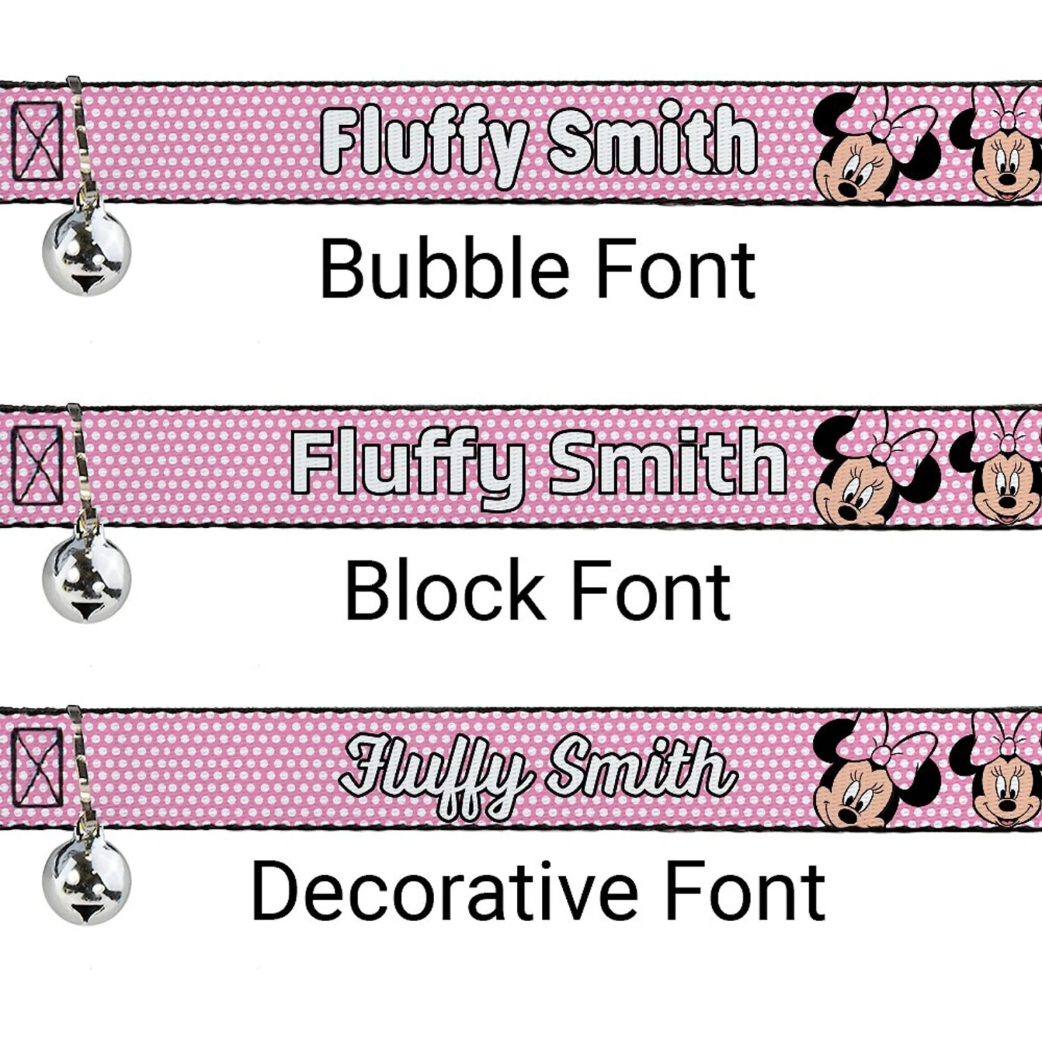 Buckle-Down Disney Minnie Mouse Expressions Polka Dot Personalized Breakaway Cat Collar With Bell 4 Buckle-Down Disney Minnie Mouse Expressions Polka Dot Personalized Breakaway Cat Collar With Bell - Image 2