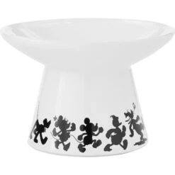 Disney Mickey Mouse Wide Shape Non-Skid Elevated Ceramic Cat Bowl