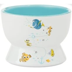 Pixar Finding Nemo Short Shape Non-Skid Elevated Ceramic Cat Bowl