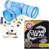 Frisco Plush, Teaser, Ball & Tri-Tunnel Variety Pack Cat Toy With Catnip, 20 Count & Arm & Hammer Litter Clump & Seal Multi-Cat Scented Clumping Clay Cat Litter -Cat Pet Supplies 293064 MAIN. AC SS1800 V1620013338