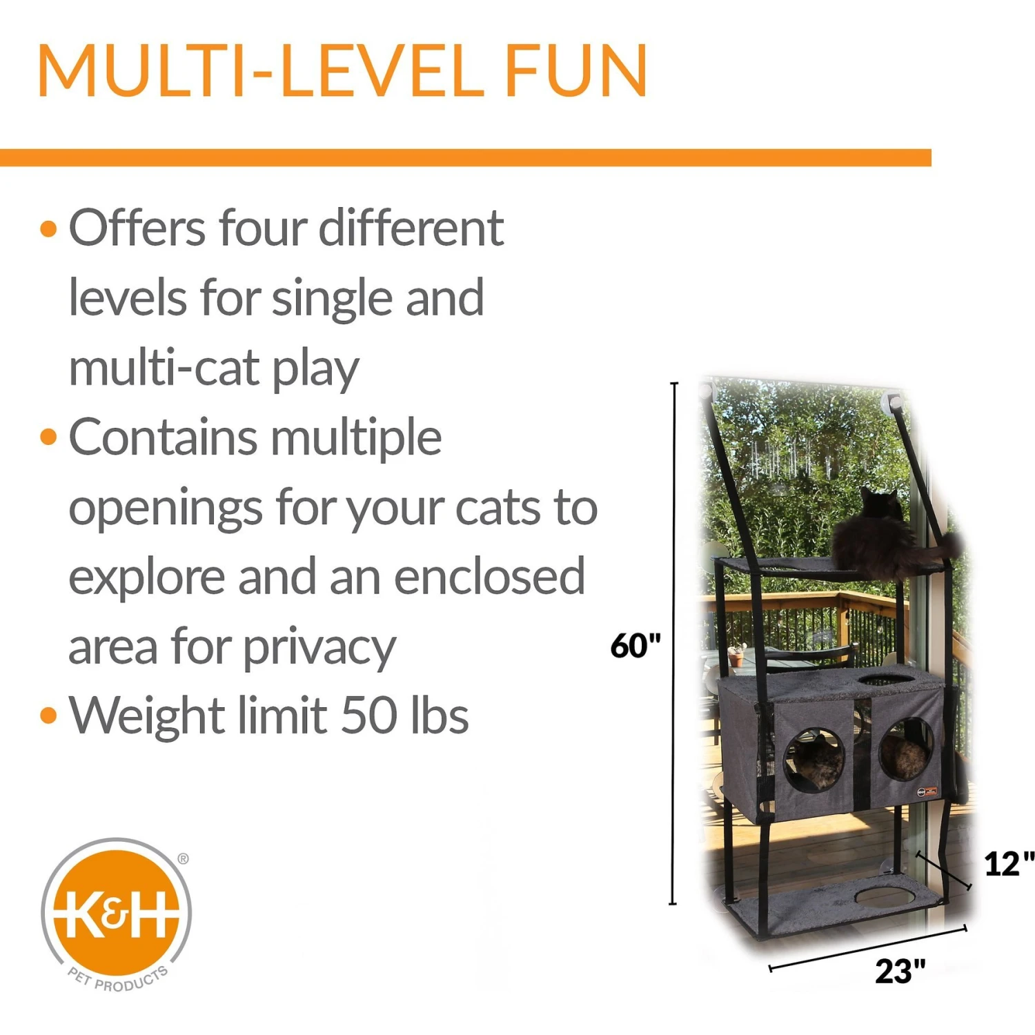 K&H Pet Products EZ Mount Townhouse Cat Furniture 4 K&H Pet Products EZ Mount Townhouse Cat Furniture - Image 2