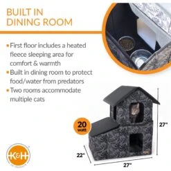 K&H Pet Products Heated Two-Story Kitty House -Cat Pet Supplies 296500 PT1. AC SS1800 V1635439595