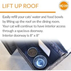 K&H Pet Products Heated Two-Story Kitty House -Cat Pet Supplies 296500 PT2. AC SS1800 V1635449783