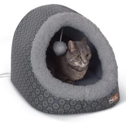 K&H Pet Products Thermo-Pet Cave Covered Indoor Heated Cat Bed & Tunnel