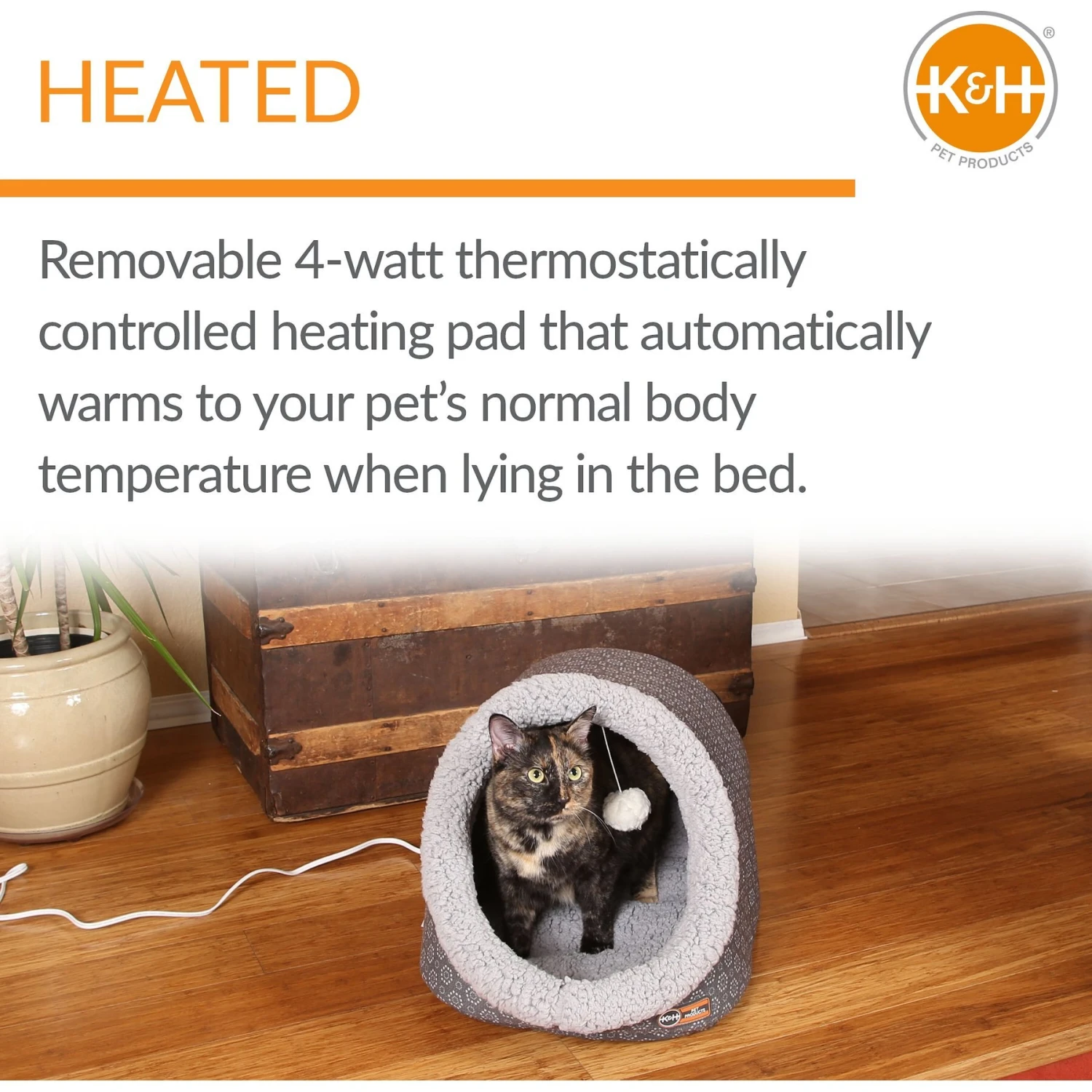 K&H Pet Products Thermo-Pet Cave Covered Indoor Heated Cat Bed & Tunnel 7 K&H Pet Products Thermo-Pet Cave Covered Indoor Heated Cat Bed & Tunnel - Image 5