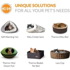 K&H Pet Products Cozy Knitted Woven Cute Cat & Kitten Bed -Cat Pet Supplies 296539 PT5. AC SS1800 V1627951937