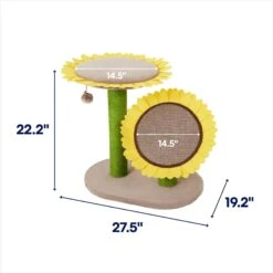 Frisco Sunflower Cat Scratching Post, Two Post With Lounger 7 Frisco Sunflower Cat Scratching Post, Two Post With Lounger -Cat Pet Supplies 296688 PT1. AC SS1800 V1692637892