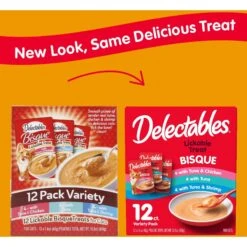 Hartz Delectables Bisque Variety Pack Lickable Cat Treats & Hartz Just For Cats Peek & Play Pop-Up Tent Cat Toy -Cat Pet Supplies 298072 PT2. AC SS1800 V1670510897