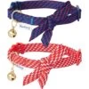 Blueberry Pet Sleek Handsome Diagonal Striped Breakaway Bow Tie Personalized Cat Collar, 2 Count -Cat Pet Supplies 300629 PT1. AC SS1800 V1623144451