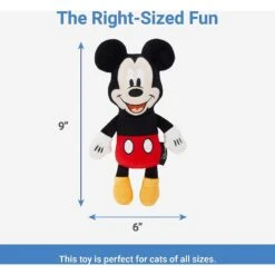 Disney Mickey & Friends Plush Mice Cat Toy With Catnip, 3 Count & Disney Mickey Mouse Plush Kicker Cat Toy With Catnip -Cat Pet Supplies 302344 PT5. AC SS1800 V1623078769