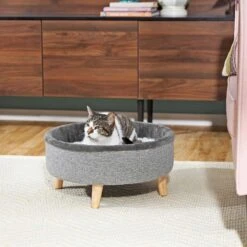 Frisco Modern Round Elevated Cat Bed & Frisco Modern Tunnel Elevated Cat Bed -Cat Pet Supplies 303470 PT4. AC SS1800 V1623068864