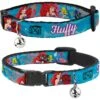 Buckle-Down Disney Ariel & Flounder Vivid Underwater Poses Personalized Breakaway Cat Collar With Bell -Cat Pet Supplies 306377 MAIN. AC SS1800 V1625249577