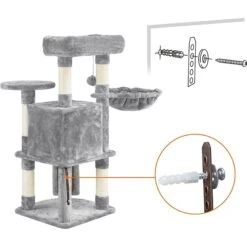 Yaheetech Professional 42-in Cat Tree -Cat Pet Supplies 306500 PT8. AC SS1800 V1624374149