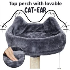Yaheetech 68.5-in Plush Cat Tower, Dark Gray -Cat Pet Supplies 306515 PT2. AC SS1800 V1624372351