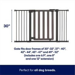 Frisco Wood & Metal Extra Wide Auto-close Dog Gate -Cat Pet Supplies 306525 PT1. AC SS1800 V1657656801