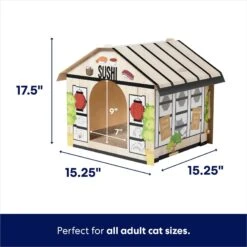 Frisco Sushi Shop Cardboard Cat House 8 Frisco Sushi Shop Cardboard Cat House -Cat Pet Supplies 308827 PT1. AC SS1800 V1678125351