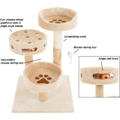 Pet Adobe 3-Tier 27.5-in Cat Tree & Condo -Cat Pet Supplies 314981 PT2. AC SS1800 V1626393097