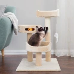 Pet Adobe 3-Tier 27.5-in Cat Tree & Condo -Cat Pet Supplies 314981 PT3. AC SS1800 V1626398534