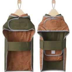 Frisco Lightweight Olive Reversible Packable Dog Raincoat 14 Frisco Lightweight Olive Reversible Packable Dog Raincoat -Cat Pet Supplies 315116 PT5. AC SS1800 V1646437977