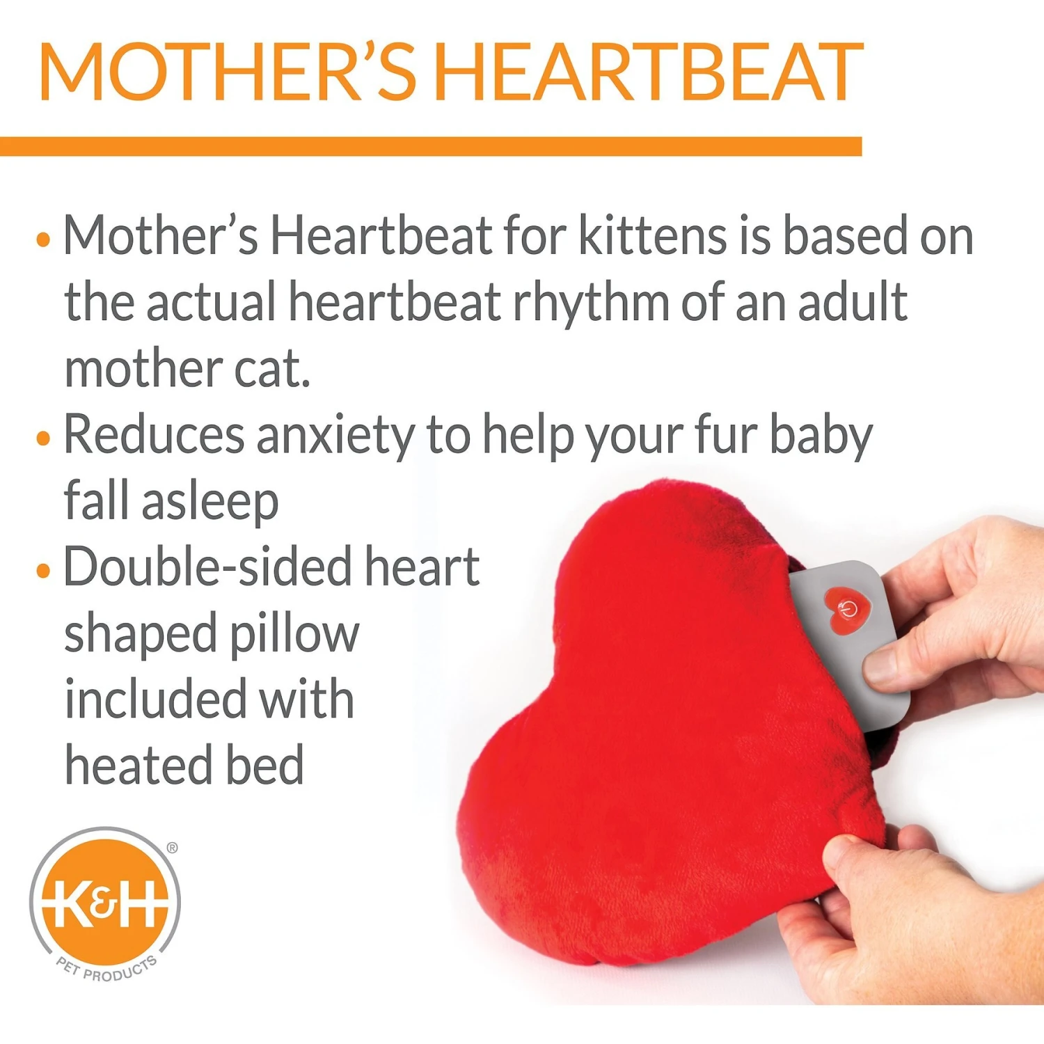 K&H Pet Products Mother’s Heartbeat Heated Bolster Kitten Bed 6 K&H Pet Products Mother’s Heartbeat Heated Bolster Kitten Bed - Image 4