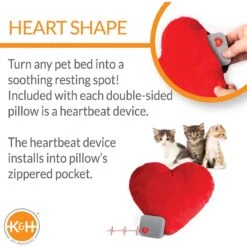 K&H Pet Products Mother's Heartbeat Kitty Heart Pillow -Cat Pet Supplies 316728 PT2. AC SS1800 V1637622774