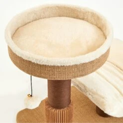 Two By Two The Yaupon 21.5-in Cat Tree & Lounger, Beige -Cat Pet Supplies 316950 PT5. AC SS1800 V1642634208