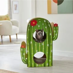 Frisco Cactus Cardboard Cat House, 2-Story 9 Frisco Cactus Cardboard Cat House, 2-Story -Cat Pet Supplies 317725 PT3. AC SS1800 V1642099098