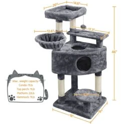Yaheetech Activity Tower Basic 46-in Cat Tree -Cat Pet Supplies 325694 PT2. AC SS1800 V1680631647