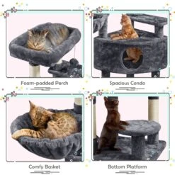Yaheetech Activity Tower Basic 46-in Cat Tree -Cat Pet Supplies 325694 PT3. AC SS1800 V1680630142