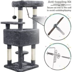 Yaheetech Activity Tower Basic 46-in Cat Tree -Cat Pet Supplies 325694 PT8. AC SS1800 V1631146871