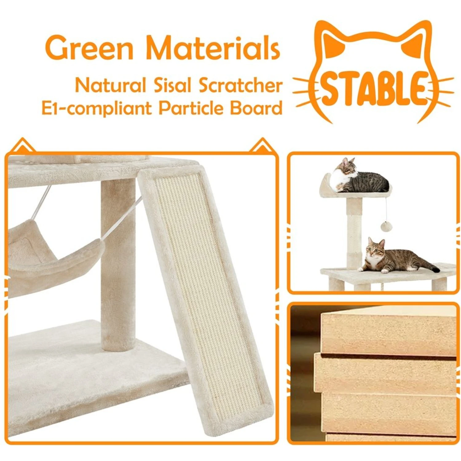 Yaheetech 63.5-in Plush Cat Tree & Condo 10 Yaheetech 63.5-in Plush Cat Tree & Condo - Image 8