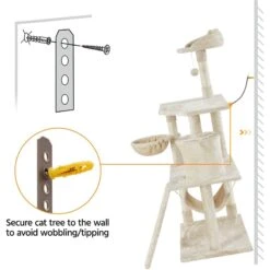 Yaheetech 63.5-in Plush Cat Tree & Condo 19 Yaheetech 63.5-in Plush Cat Tree & Condo -Cat Pet Supplies 325702 PT8. AC SS1800 V1686153683